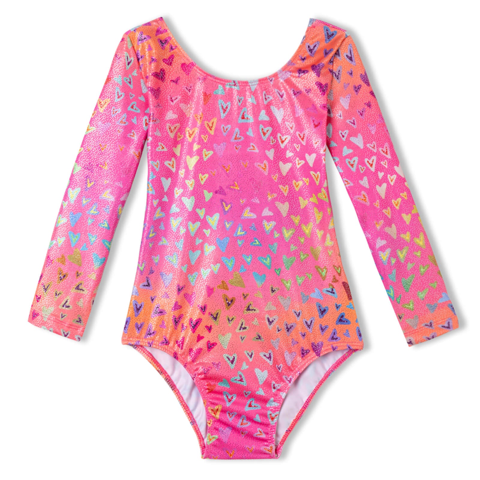 Pink Girls Gymnastic Leotards Dancing Longsleeve – Domusgo