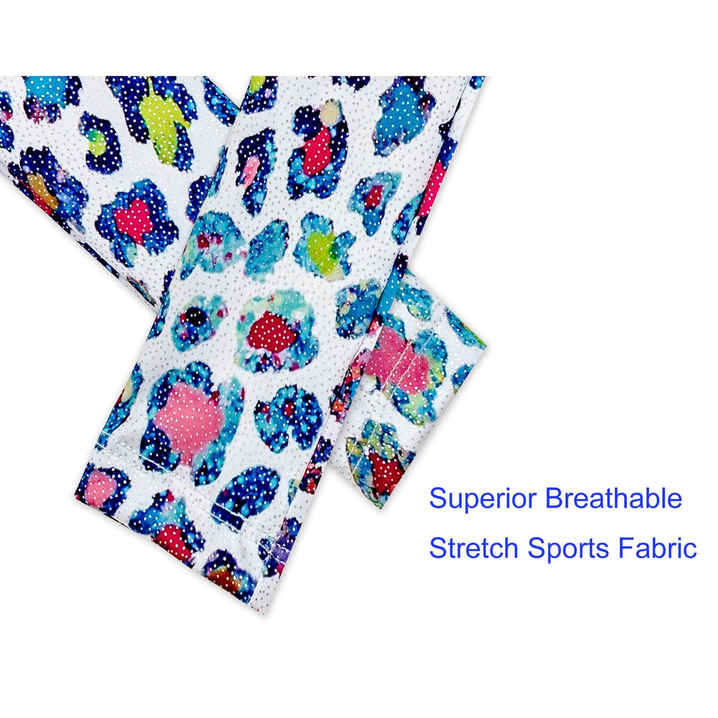 Colorful Longsleeve Gymnastics Leotards with Leopards Dots